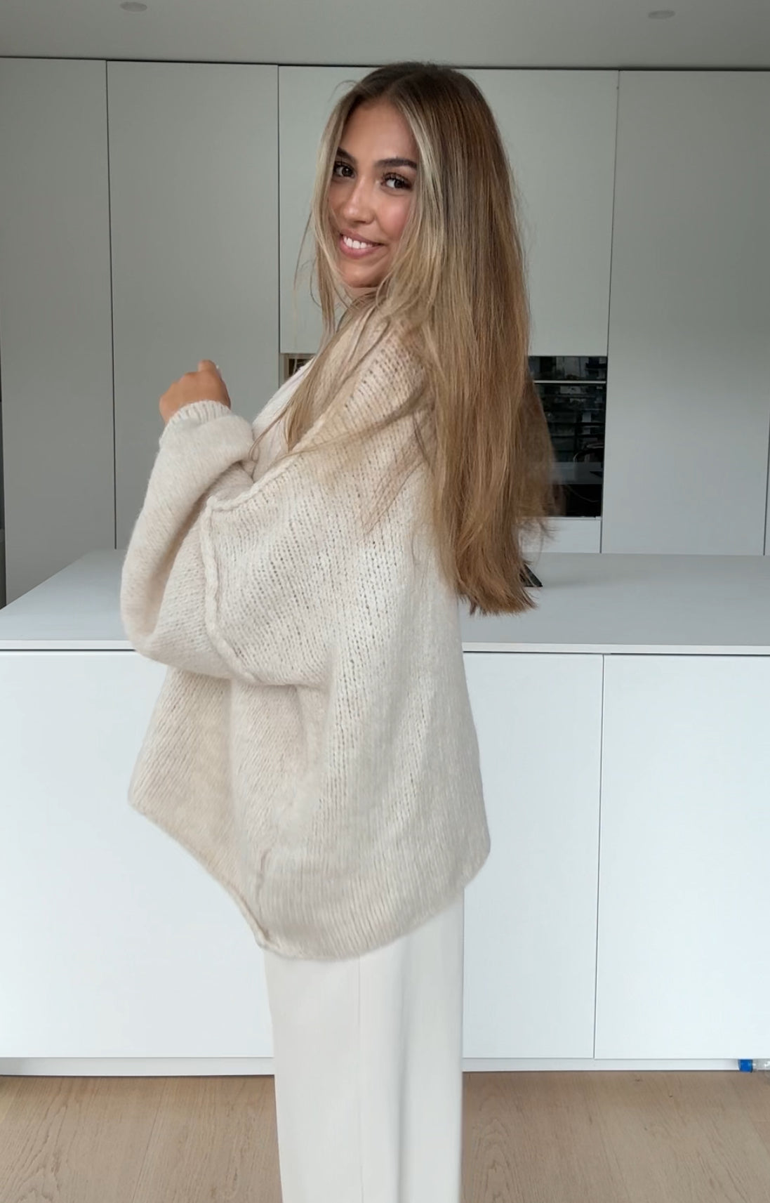 Emma™ | Chunky Vanilla Cardigan