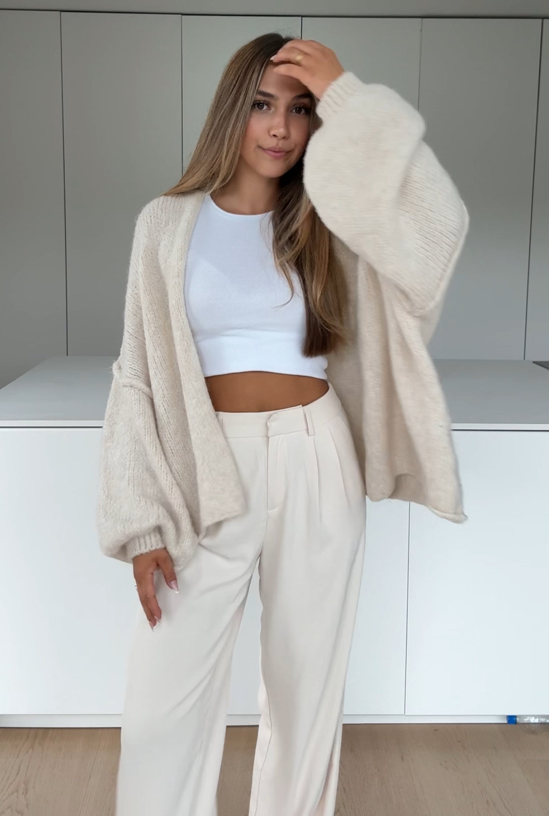 Emma™ | Chunky Vanilla Cardigan