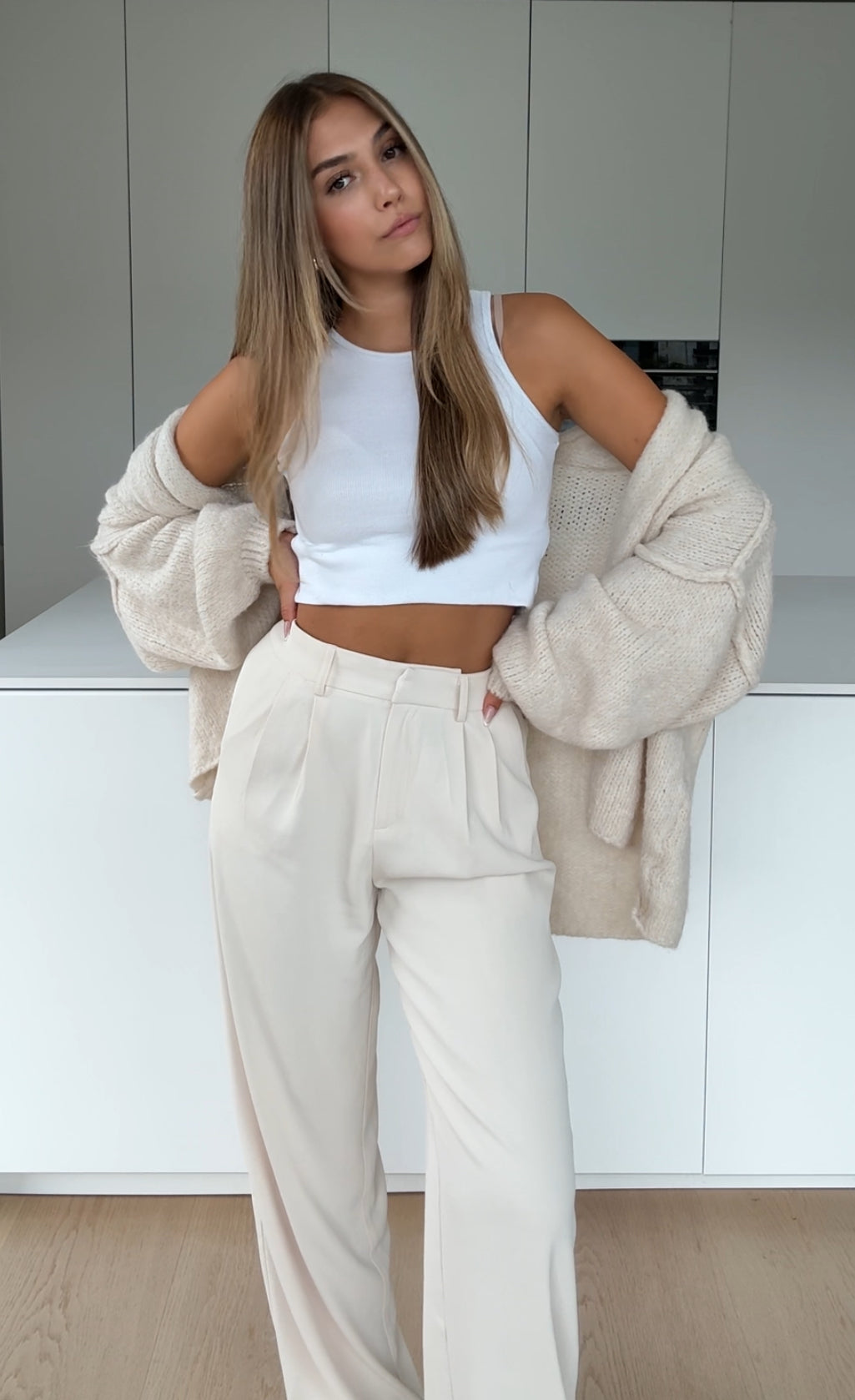 Emma™ | Chunky Vanilla Cardigan