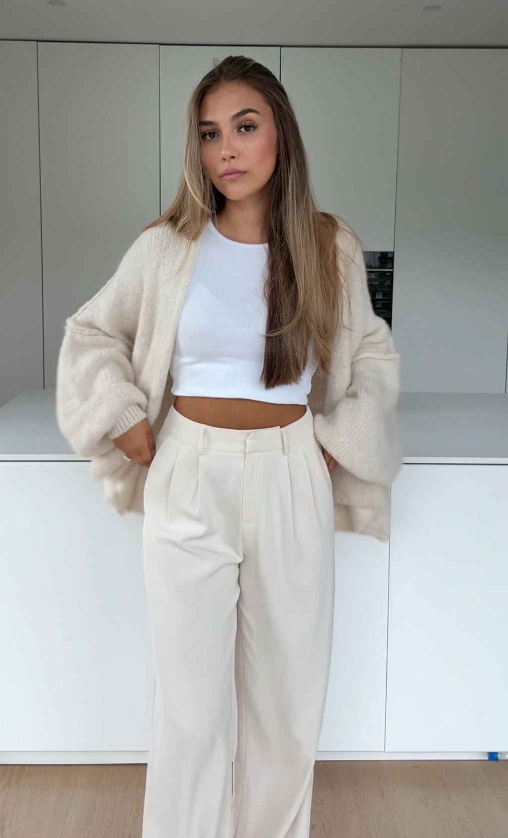 Emma™ | Chunky Vanilla Cardigan