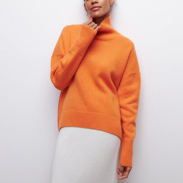 Lina™ | Pullover med Hög Krage