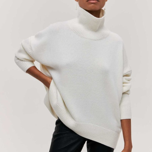 Lina™ | Pullover med Hög Krage