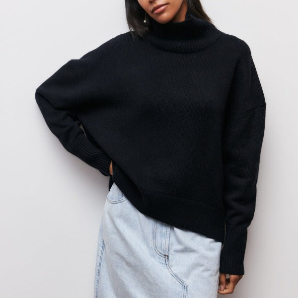 Lina™ | Pullover med Hög Krage