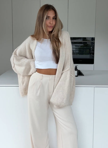 Emma™ | Chunky Vanilla Cardigan
