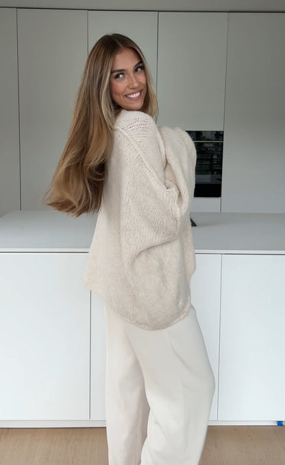Emma™ | Chunky Vanilla Cardigan