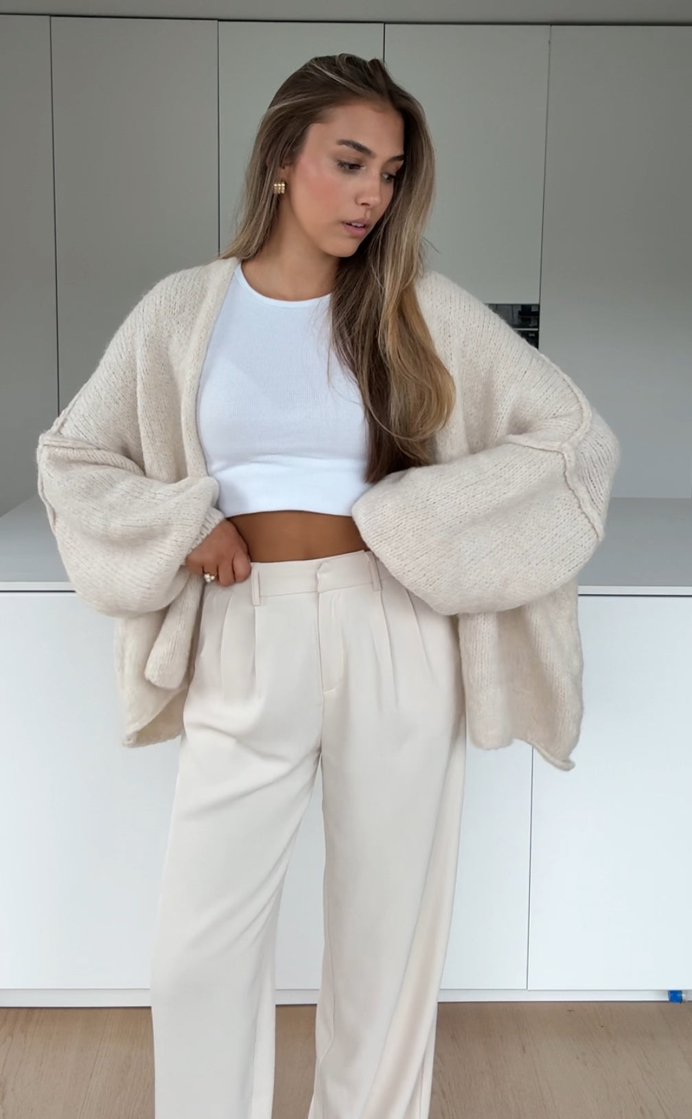 Emma™ | Chunky Vanilla Cardigan