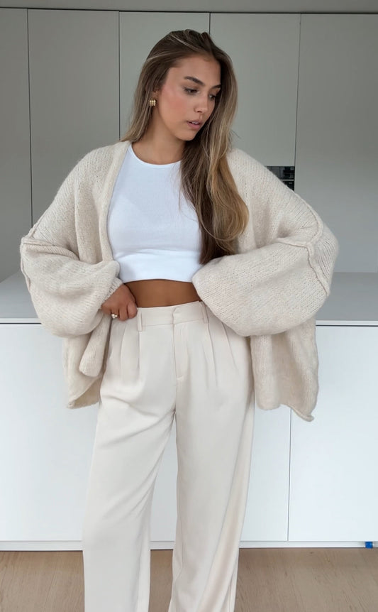 Emma™ | Chunky Vanilla Cardigan