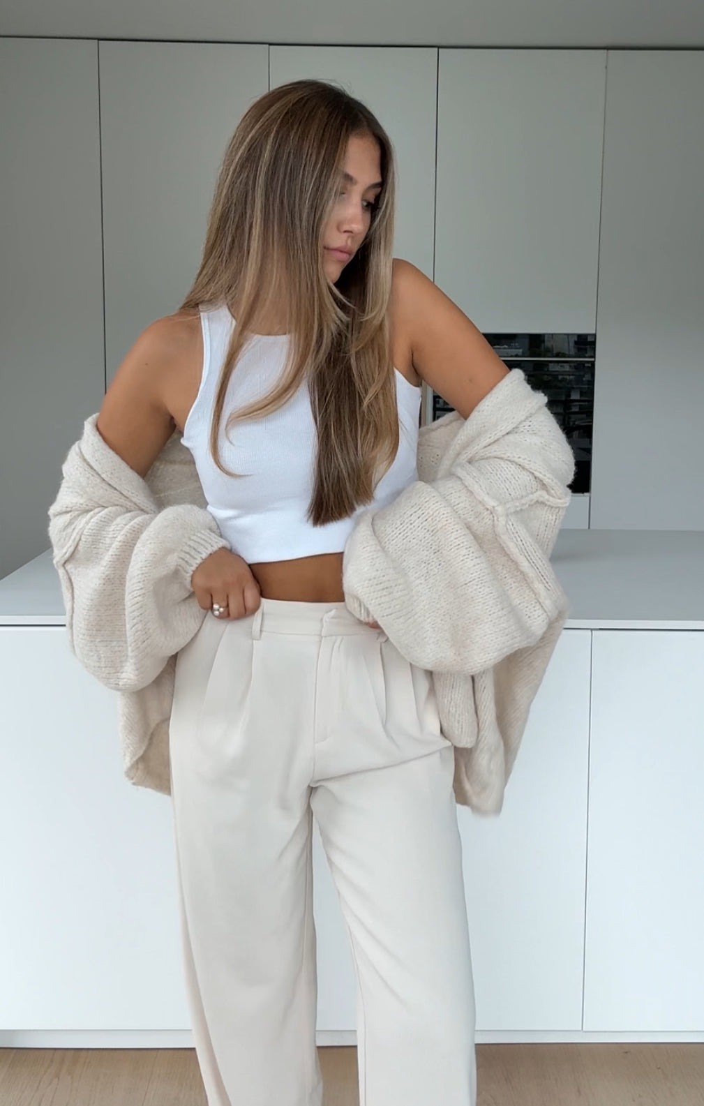 Emma™ | Chunky Vanilla Cardigan