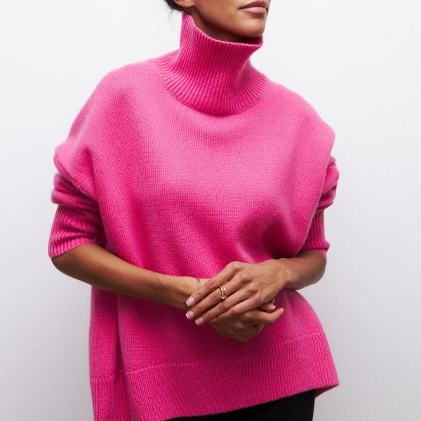 Lina™ | Pullover med Hög Krage