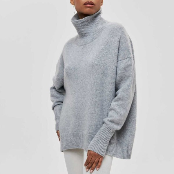 Lina™ | Pullover med Hög Krage